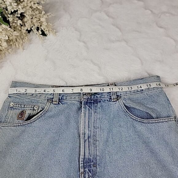 Vintage‎ TOMMY HILFIGER Big Tag Baggy Fit Jean Shorts [SIZE 33] - Picture 7 of 9